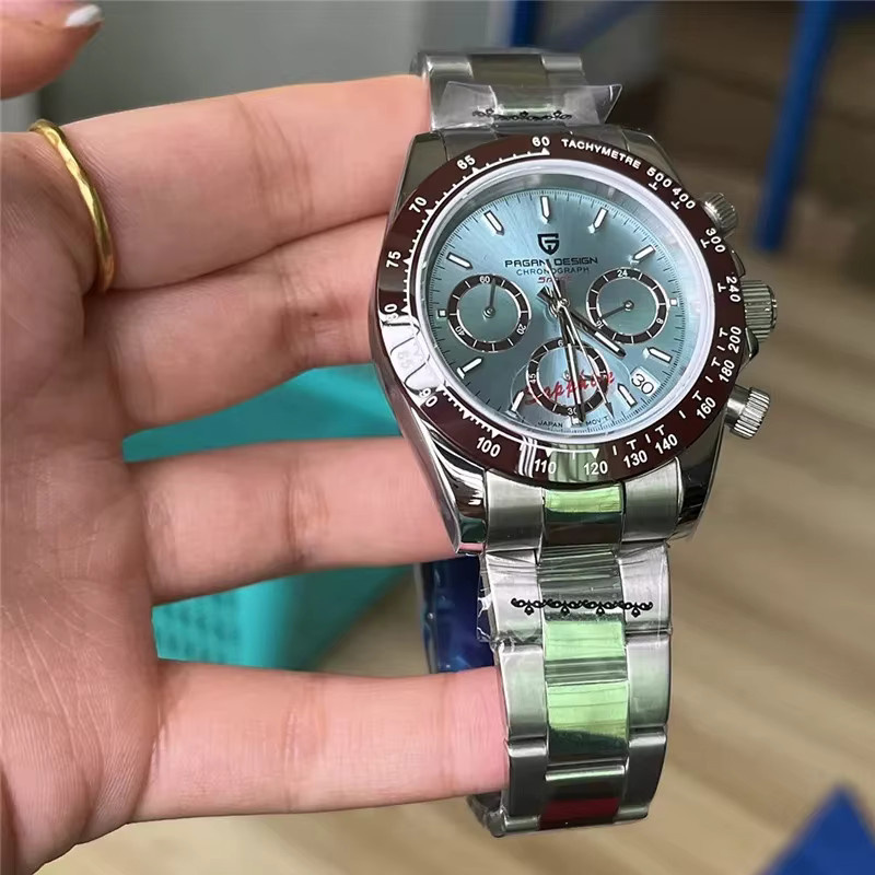 PAGANI DESIGN Chronograph, Quarz, Edelstahl, Blau, Herren - Bild 3