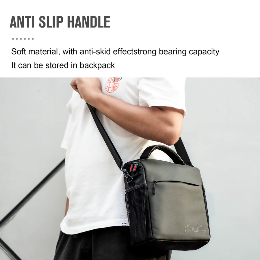 STARTRC TECH Tragbare Aufbewahrungstasche als Schultertasche, Handtasche oder Rucksack für DJI Mini 4 Pro, Mini 3 Pro, Air 3, Air 2S und weitere Modelle, Schwarz - Bild 4