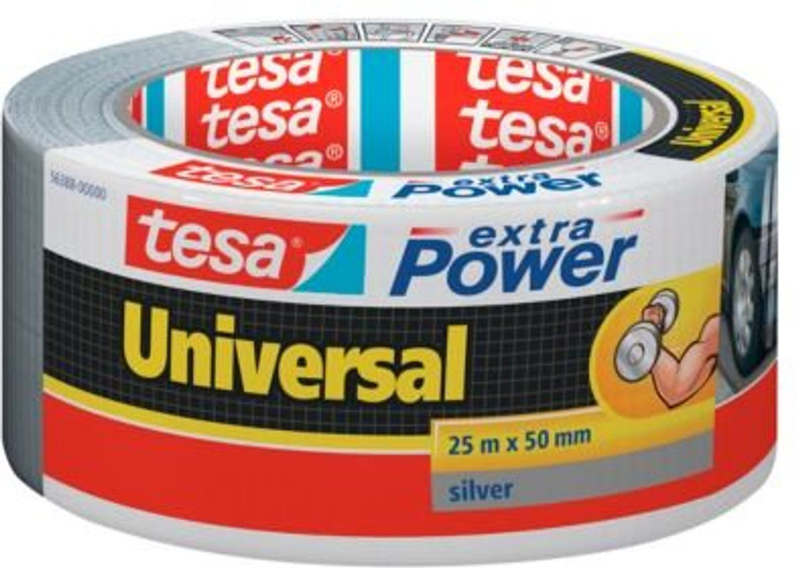 tesa extra Power Universal Gewebeklebeband, Silber, B: 50 mm, L: 25 m - Bild 2