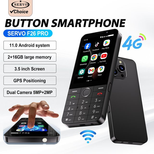 SERVO F26 PRO Android Smartphone in Schwarz mit 3,5-Zoll-Display, 4G/LTE, WLAN, GPS und 2850mAh Akku - Bild 1