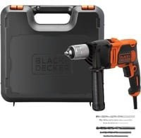 Black+Decker Schlagbohrmaschine BEH850K in Orange/Schwarz mit 850 W Leistung und Tiefenanschlag inklusive Koffer - Bild 1
