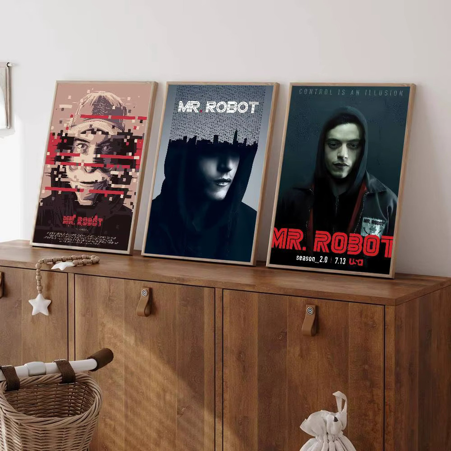 Rastar Mr. R-Robot Anime-Poster, selbstklebendes Kunstwerk in Multicolor für deine Kawaii-Raumdekoration - Bild 3