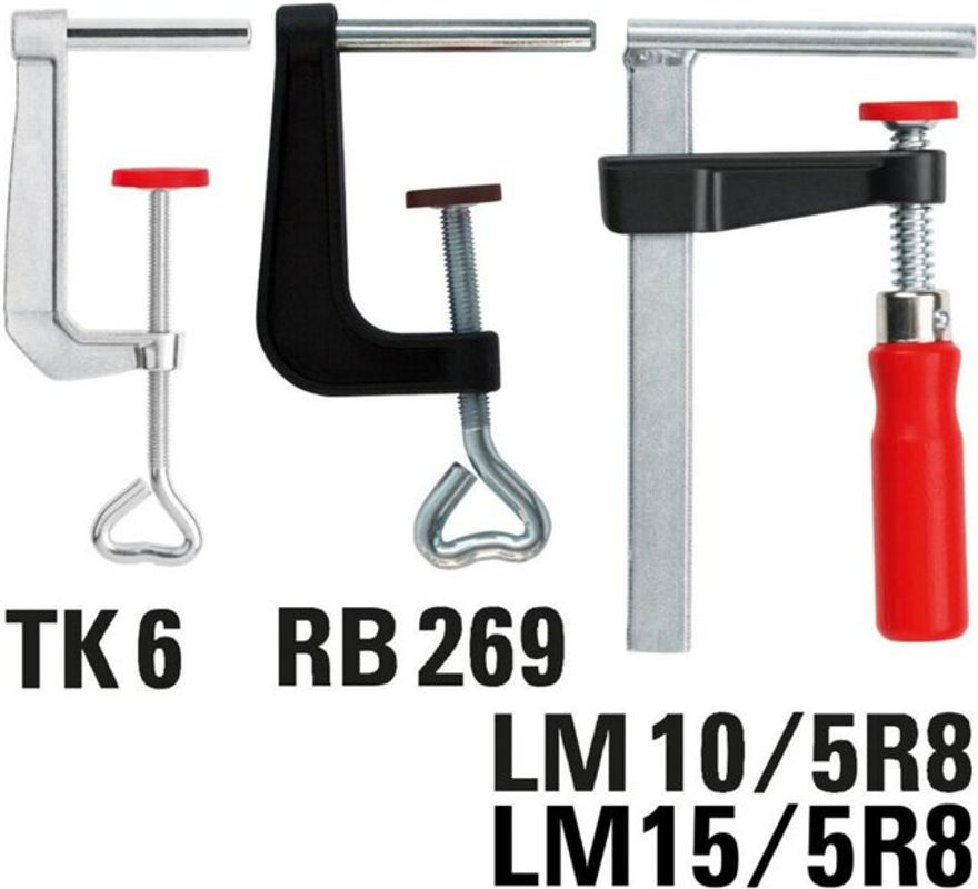 Bessey Tischklemme TK6 in Silber mit einer maximalen Spannweite von 60 mm - Bild 2