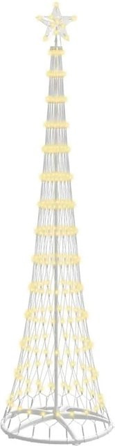 vidaXL LED Weihnachtsbaum Warmweiß aus Metall H x B x T: 250 x 70 x 70 cm - Bild 1
