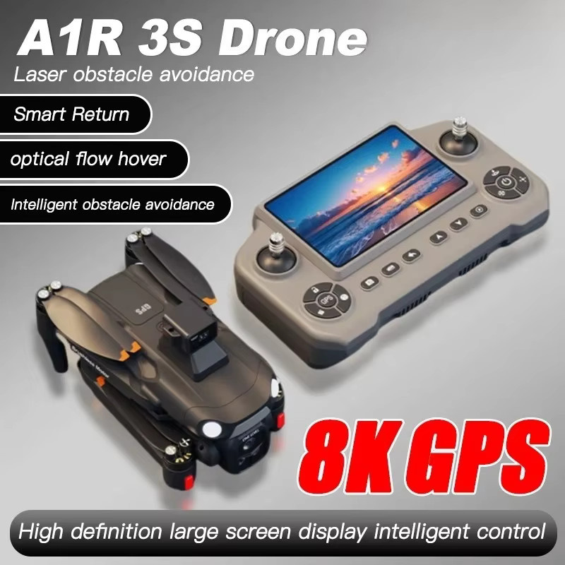 Original A1R 3S Drohne mit 8K Kamera, 5G GPS und 360 Grad Laser-Hindernisvermeidung, bürstenloser faltbarer Quadcopter in Schwarz - Bild 1