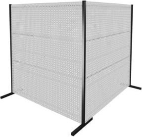Kappes Trennwand RasterPlan Doppelfeld 90 Grad in Grau RAL 7035, Höhe: 200 cm, 8 LP - Bild 1
