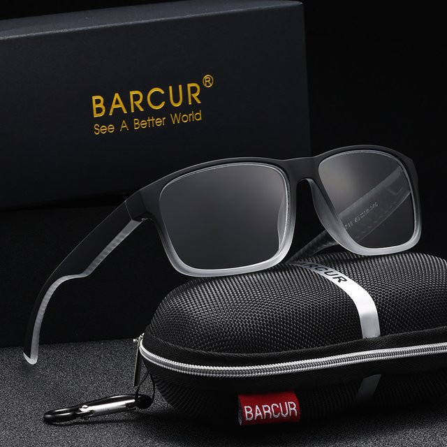 BARCUR Korrektionsbrille, Vollrand, rechteckig, Kunststoff, Unisex, transparent, black - Bild 1