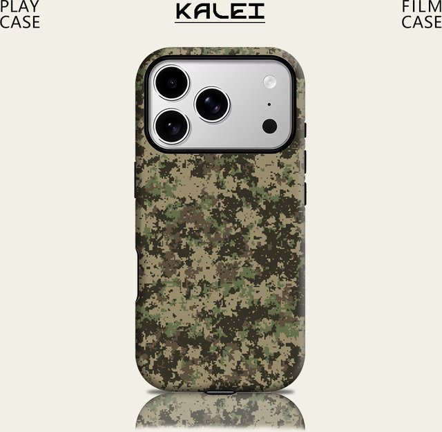 Potdemiel Magnetische iPhone Hülle Earth Tone Camouflage Double-Layer Tough Case für iPhone 17 16 15 14 Pro Max Plus, Mehrfarbig - Bild 1