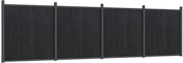 vidaXL Zaunelement aus WPC und Aluminium in Grau, B/H: 699 x 186 cm - Bild 1