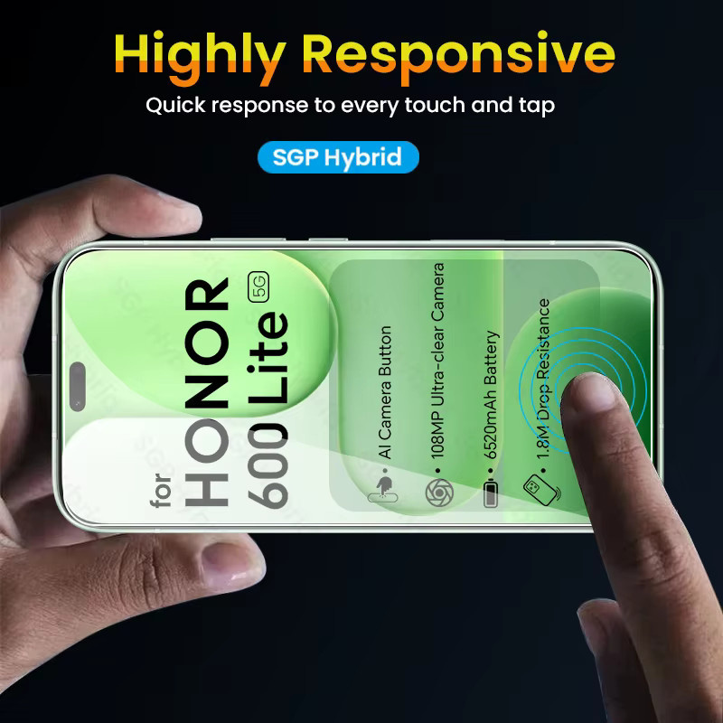 4er-Pack Honor 600 Lite 5G Displayschutzfolie aus 9H gehärtetem Glas, transparent, 6,6 Zoll - Bild 6