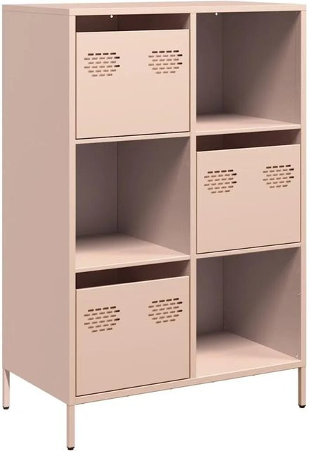 vidaXL Highboard aus kaltgewalztem Stahl in Rosa, B/T/H: 68 x 39 x 103,5 cm - Bild 1