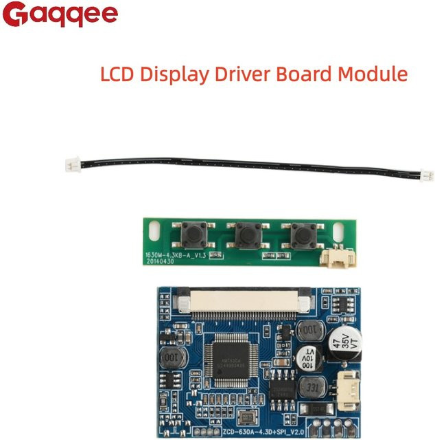 Gaqqee LCD-Display-Treiberplatine für 4,3 Zoll und 5 Zoll Displays mit 480x272 oder 800x480 Auflösung in Blau für Automotive Audio-Visual und digitale Bilderrahmen - Bild 1