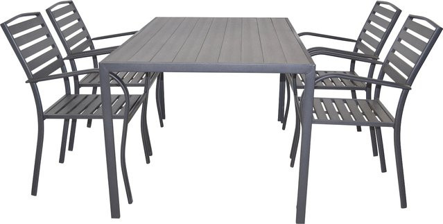 5-teilige Garten-Sitzgruppe Tabea von möbel direkt online in Anthrazit und Schwarz aus Metall und Kunststoff - Bild 1