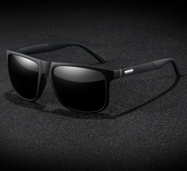 WSZ Sonnenbrille, Square, Vollrand, Kunststoff, Unisex, Schwarz - Bild 1