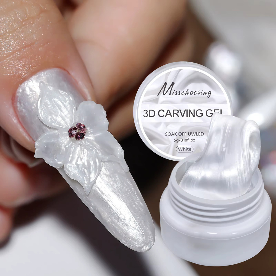 Misscheering Nagellack Gel, Weiß, Satin, Unisex - Bild 2