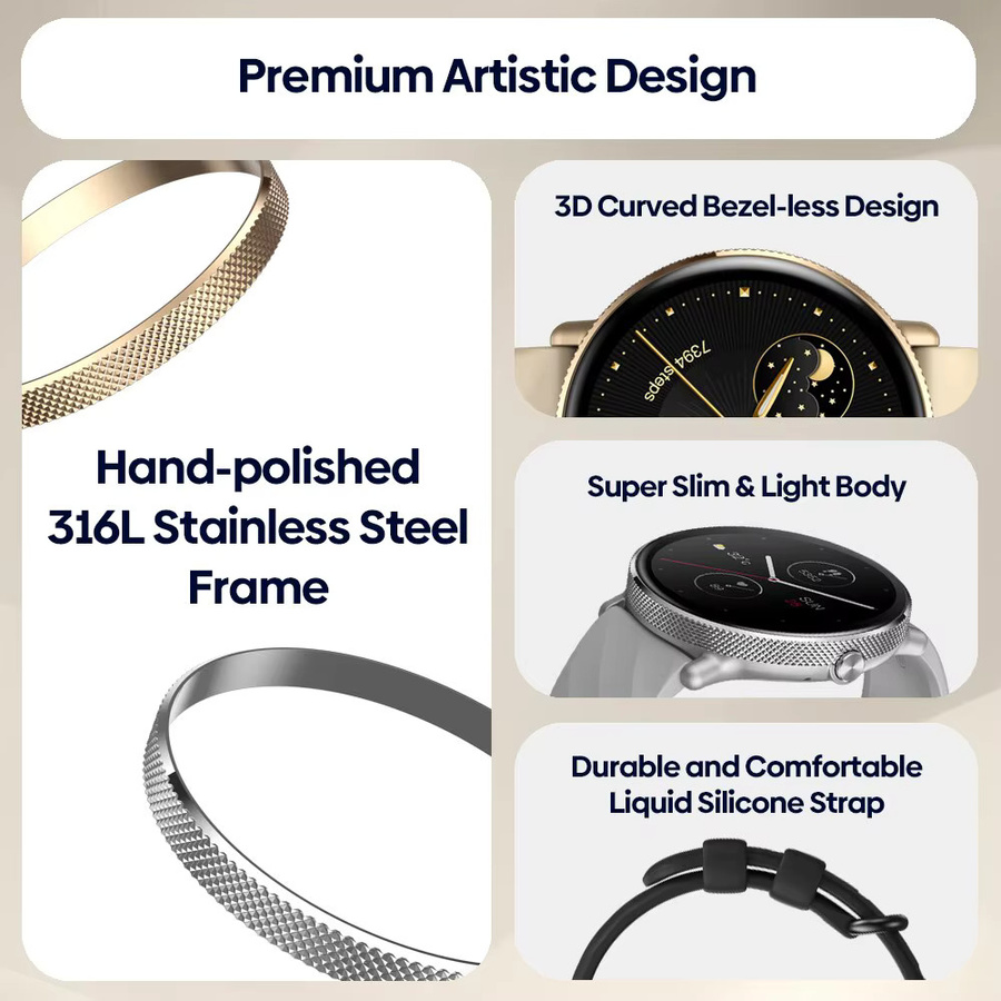 Zeblaze Smartwatch, Gold, Edelstahl, Damen - Bild 2