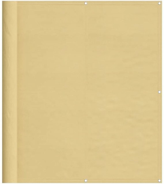 vidaXL Balkon-Sichtschutz Sandfarben aus Polyester-Oxford mit PU-Beschichtung, Breite: 120 cm, Höhe: 700 cm - Bild 1