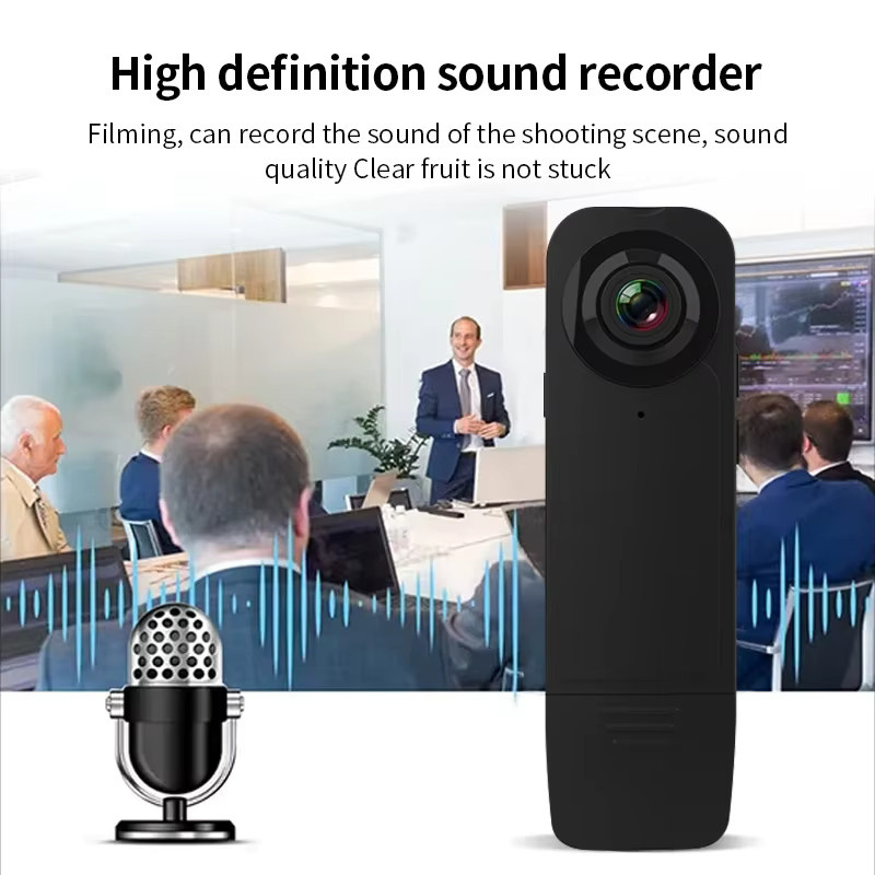 POVCAN A18 Mini-Stiftkamera 1080P HD Action Cam mit Nachtsicht in Schwarz - Bild 2