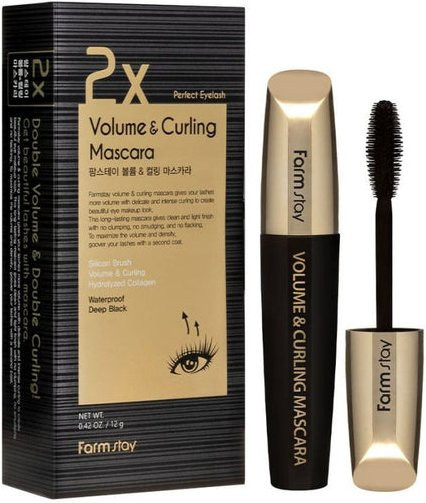 Farm Stay Volume & Curling Mascara, 12 g, Deep Black - Bild 1