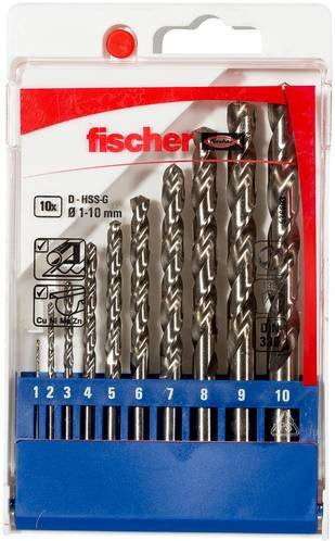 Fischer HSS Metall-Spiralbohrer-Set 10-teilig in Silber aus Edelstahl - Bild 1