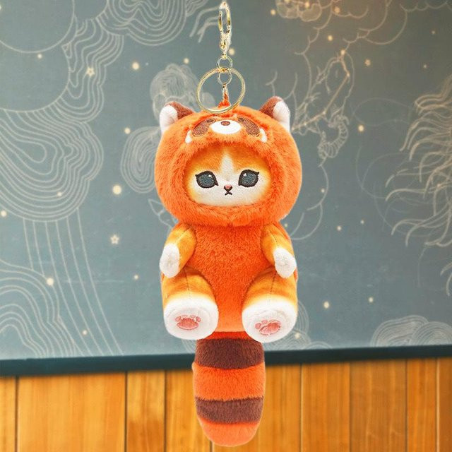 Mofusand Schlüsselanhänger, Hai, Katze, orange, Unisex - Bild 1