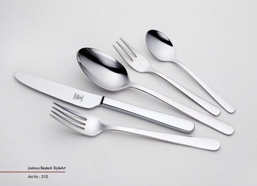 Besteckgarnitur Justinus Style Art aus Edelstahl in Silber, 60-teilig, spülmaschinenfest - Bild 1