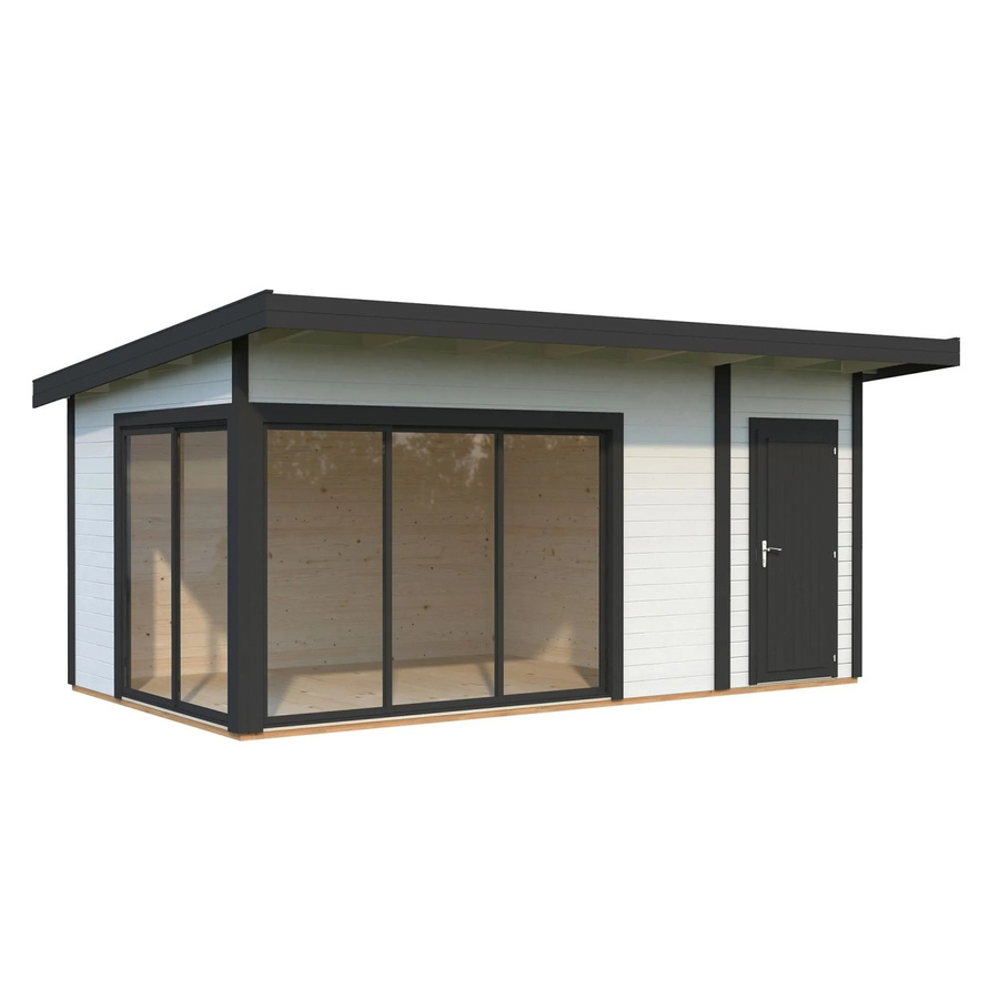 Palmako Holz-Gartenhaus Andrea Slide Plus mit Pultdach aus Fichte in Weiss oder Anthrazit B/B: 530 x 300 cm - Bild 2