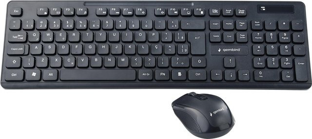 GEMBIRD Kabelloses Bluetooth Desktop-Set in Schwarz mit DE-Layout (KBS-WCH-03-DE) - Bild 1
