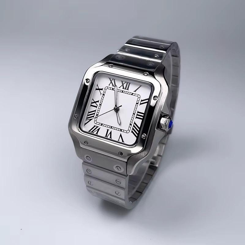 MACARLON Armbanduhr Automatik, Edelstahl, 38 mm, Herren, Silber, Eckig - Bild 1