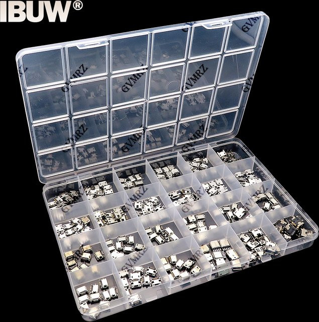 240 Teile Micro USB Stecker Set in Silber für Ladeports von MP3/MP4/MP5 Playern sowie Huawei, Lenovo und ZTE - Bild 1