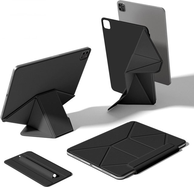 Market-5 Dynamische Folio Hülle für iPad Pro 13 11 M5 M4 und iPad Air 13 11 in Schwarz - Bild 1