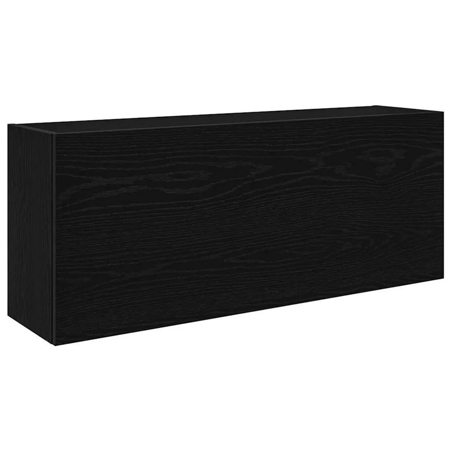 vidaXL Bad-Wandschrank Schwarz aus Holzwerkstoff B/T/H: 100 x 25 x 40 cm - Bild 2