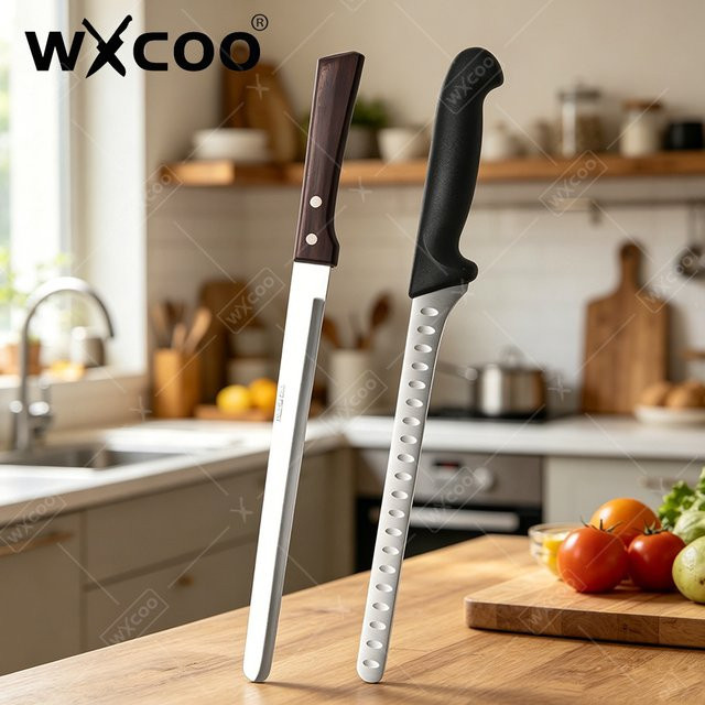 WXCOO Hammesser aus Edelstahl in Silber – Professionelles Küchenmesser und vielseitiges Fleischbeil zum Schneiden von Sushi und Fleisch - Bild 1