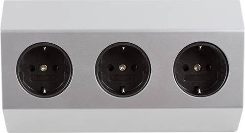 Heitronic Steckdosenleiste in Weiß und Silber - Bild 1