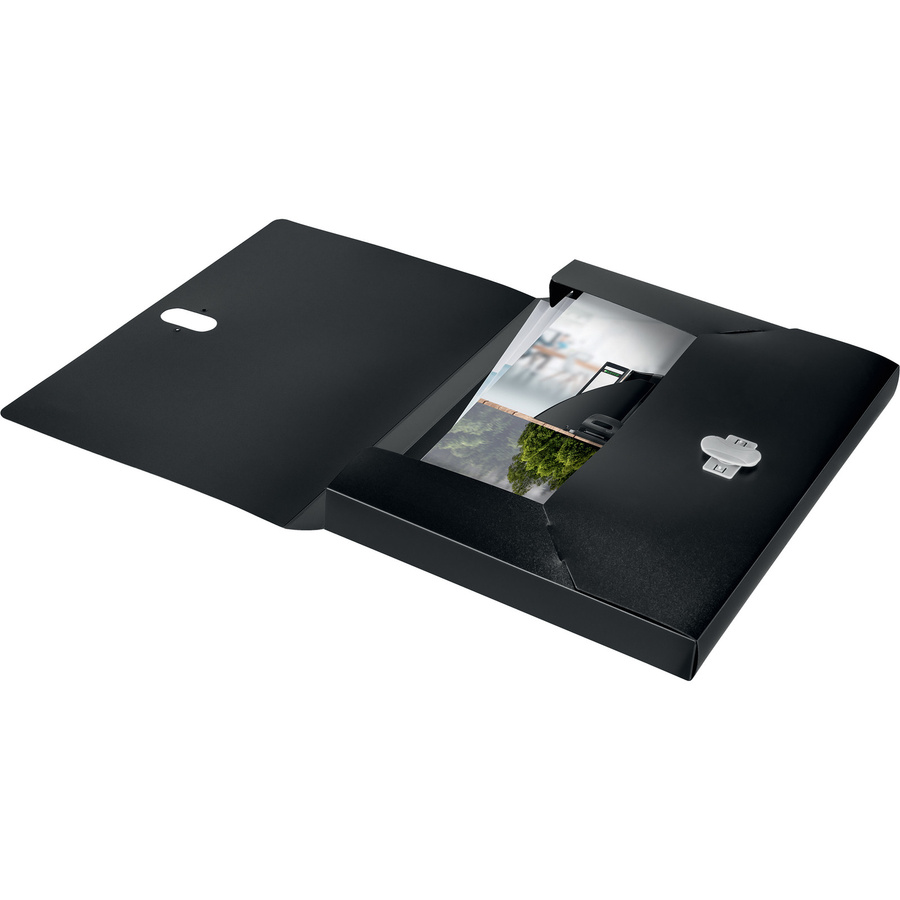 Leitz Ablagebox Recycle A4 in Schwarz, 100 % recycelbar, B: 25,4 cm, L: 33,0 cm - Bild 2