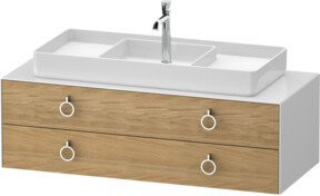 Duravit Waschtischunterschrank White Tulip in White, Breite: 130 cm, Tiefe: 55 cm, Höhe: 40,8 cm - Bild 1