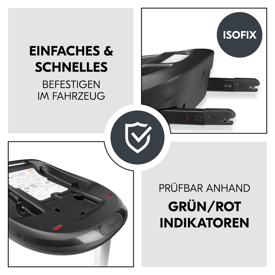 Hauck Isofix-Basisstation Drive N Care Base für Babyschalen in Schwarz - Bild 3
