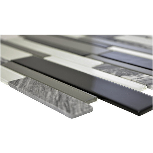 HuH Mosaikfliese Night Wandbelag bunt in Grau und Schwarz, B/H: 30 x 28,6 cm - Bild 2