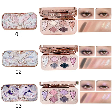Flower Knows Knight Unicorn Lidschattenpalette, 6 Farben, Matt, Damen