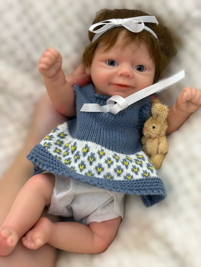 AnjoDoll Reborn Puppe Mädchen, Silikon, 1-teiliges Set - Bild 2