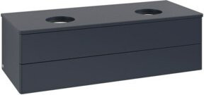 V&B Waschtischunterschrank Antao mit LED-Beleuchtung, Blau lackiert, B/T/H: 120 x 36 x 50 cm - Bild 1
