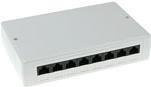 ACT CAT6 Aufputz-Dose ungeschirmt mit 8 Ports in Weiß - Bild 1