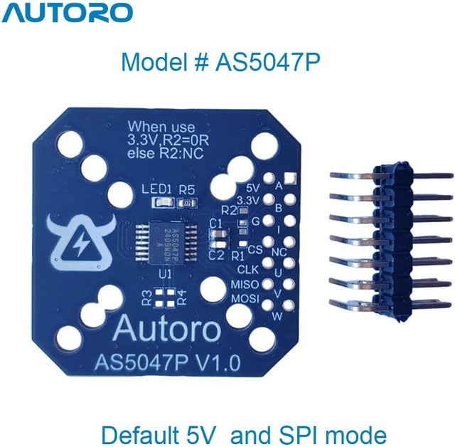 Autoro AS5047P Encoder Blue, 14-Bit On-Axis Magnetischer Drehpositionssensor für BLDC-Motoren, ODrive Simple FOC Doggo VESC Moduladapter - Bild 1