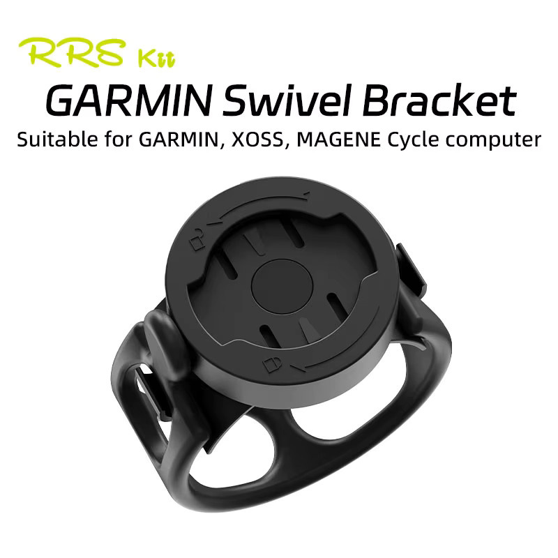 Rrskit Drehbarer Lenkerhalter für MTB und Rennrad kompatibel mit Garmin, IGP Sport, Wahoo und XOSS in Schwarz - Bild 2