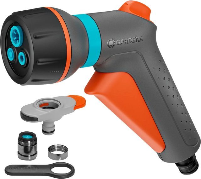 Gardena Classic Indoor Set Reinigungsspritze mit drei Sprühbildern und Hahnverbinder für Innenarmaturen, Mehrfarbig - Bild 1