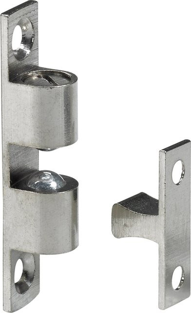 Hettich Kugelschnäpper Messing vernickelt B: 49 mm, T: 9 mm, H: 10 mm - Bild 1