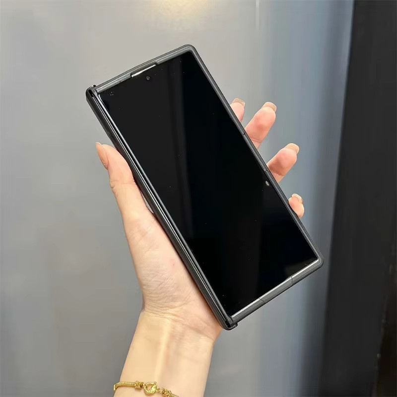 MagSafe Handyhülle mit Scharnierschutz für Samsung Galaxy Z Fold 8 7 6 5 4, transparente und schwarze Schutzhülle mit Magnetfunktion und mattem Finish - Bild 3