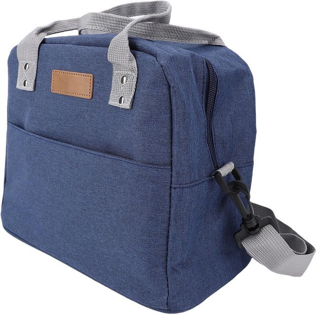 Isolierte Lunchtasche Koogeelife aus dickem Oxford-Gewebe in Grau und Blau - Bild 1