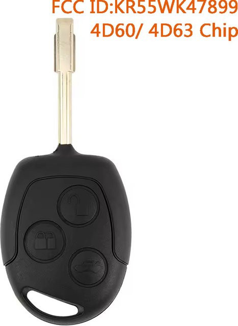 KEYECU Fernschlüsselanhänger 433 MHz in Schwarz für Ford Focus Transit Connect (4D60/4D63 FO21 164-R8042 164-R8039) - Bild 1