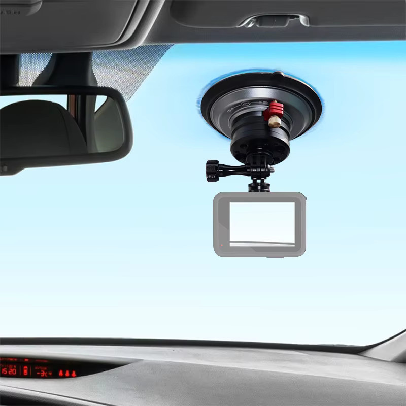 XT-XINTE Vakuum-Saugnapf-Autotelefonhalter in Schwarz mit magnetischer Quick-Release-Basis für GoPro, Insta360 OSMO 360 und Action 5 Pocket 3 - Bild 4